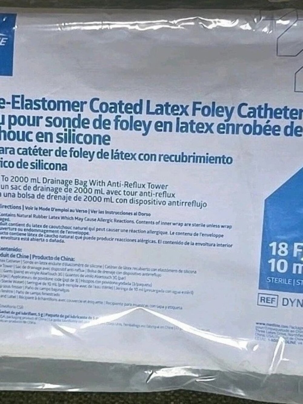 Medline Foley Catheter Tray - 18Fr 10mL ~ DYND11008 ~ Exp 2028 ~ Sealed, Sterile